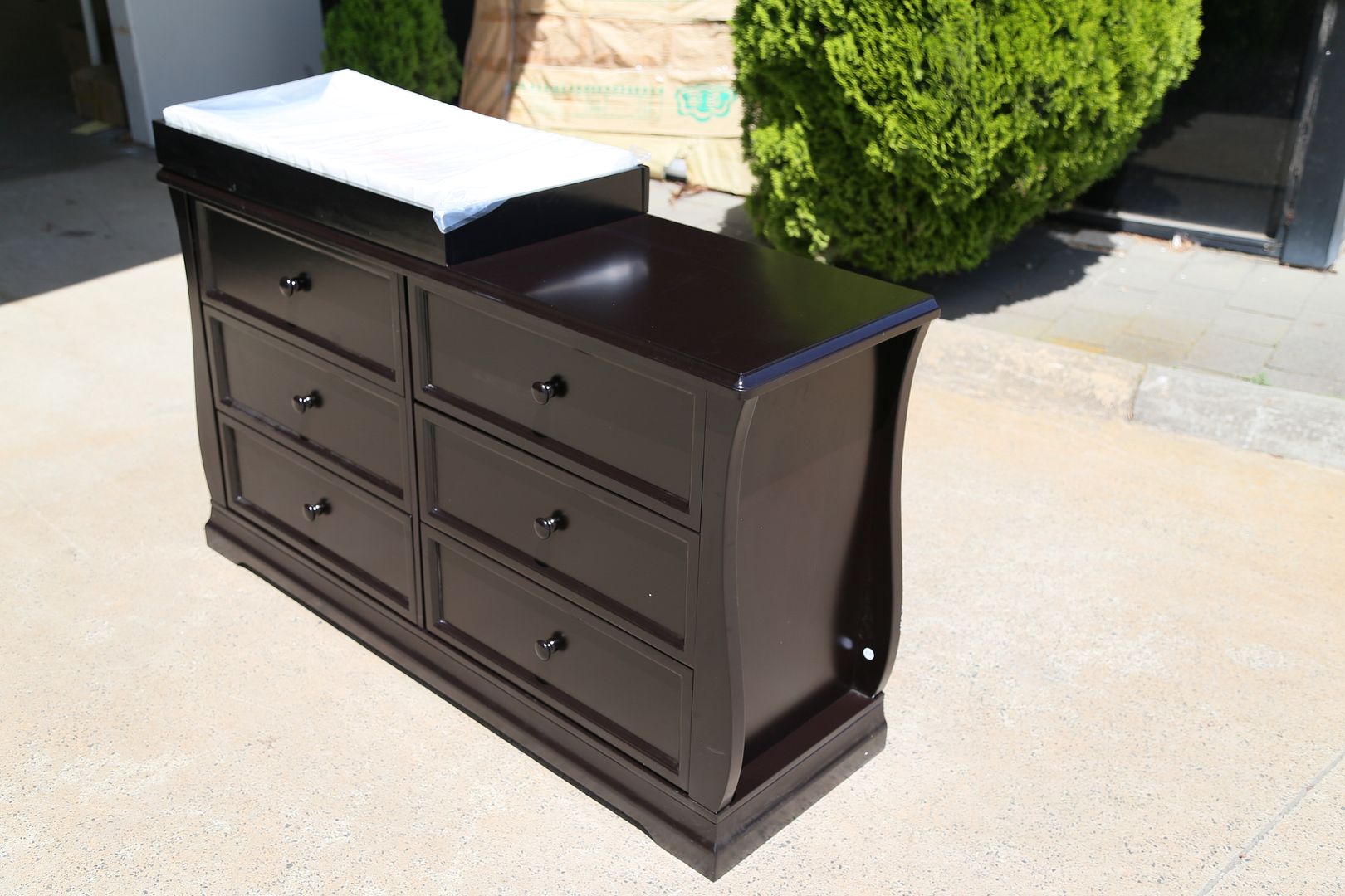 Brand new baby change table/changer / chest of drawers in dark brown