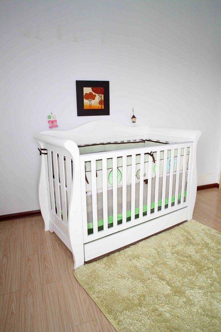 brand new NZ pine Canterbury sleigh baby cot 31 with drawer/ teeth