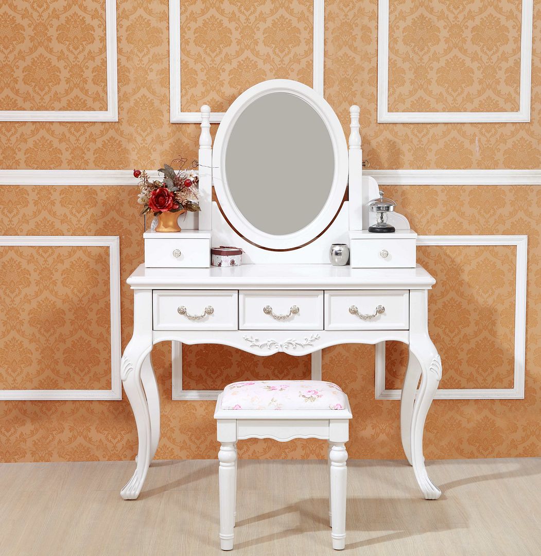 Brand New 5 DRAWERs FRENCH PROVINCIAL DRESSING TABLE with MIRROR eBay