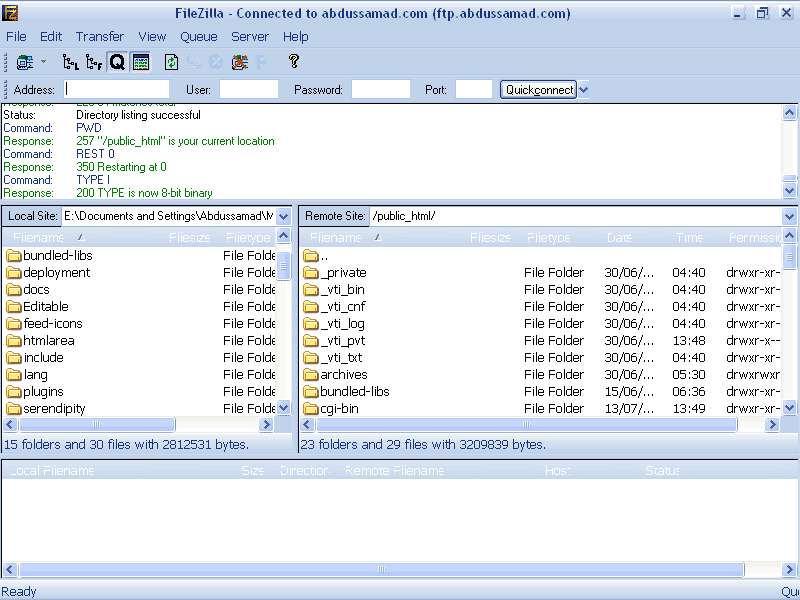 Mozilla FTP FileZilla