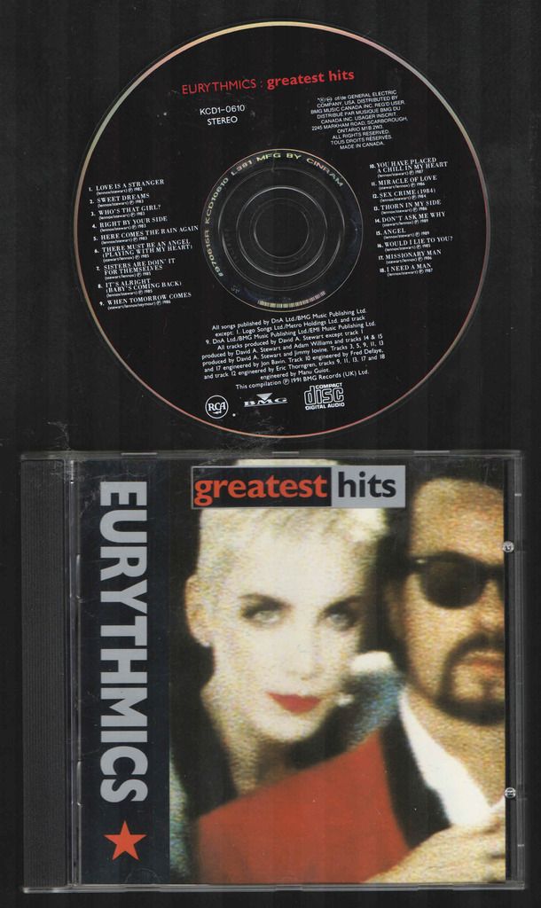 Eurythmics Greatest Hits Records, LPs, Vinyl and CDs MusicStack