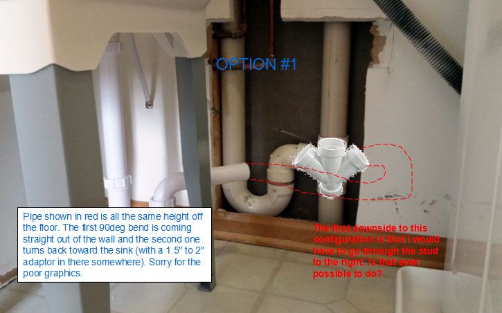 Adding a utility sink drain pipe to a washing machine drain pipe