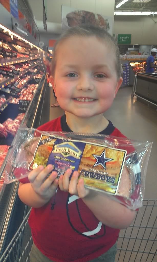 My boy is so happy that he found the Petit Jean Meats ham slices that he did a Happy Ham Dance in the cart