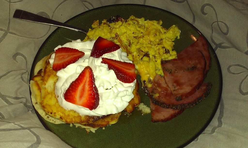 Easter breakfast in bed