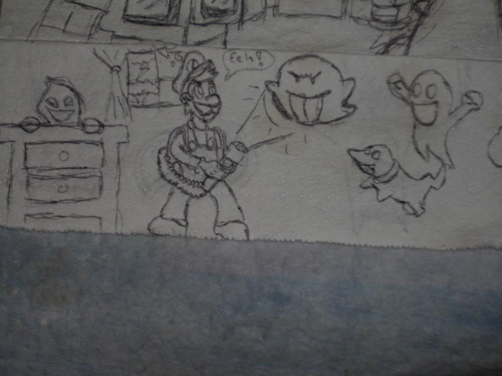 Luigi Napkin Drawing