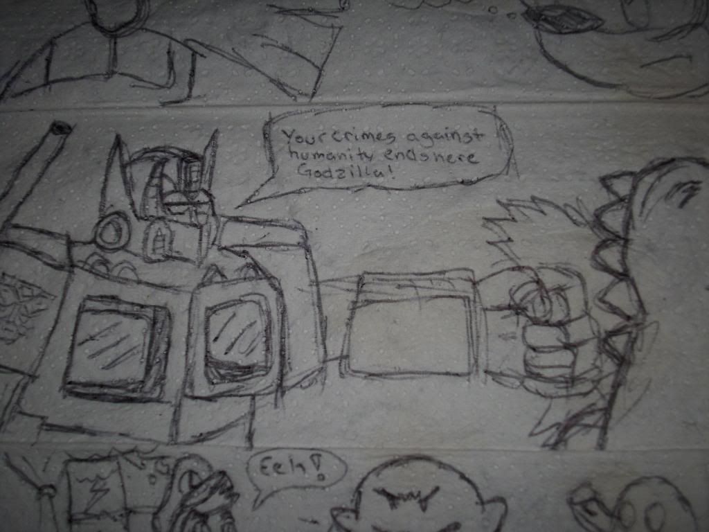 Optimus Prime Napkin Drawing
