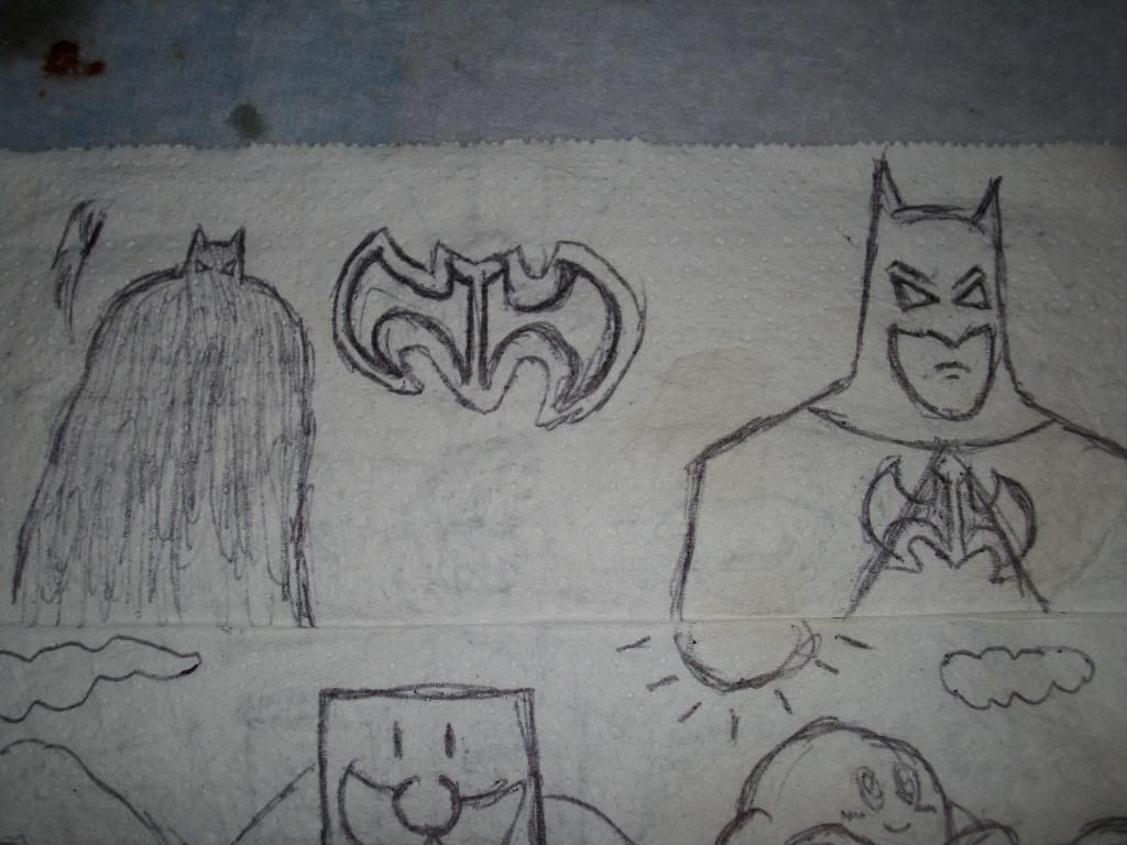 Batman Napkin Drawing