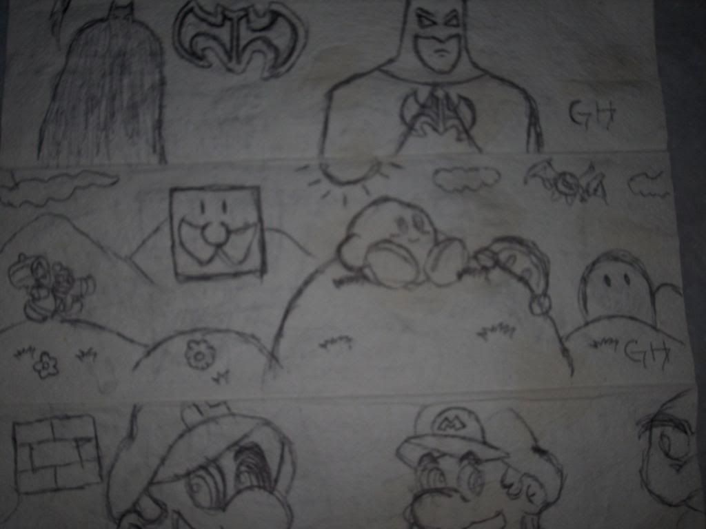 Kirby Napkin Drawing