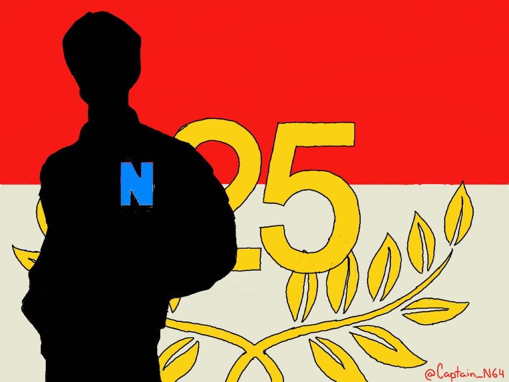 aptain N's 25th anniversary logo