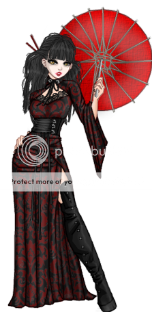 Gothic geisha (pose by MM07, face by MaynaBaby) Pictures, Images and Photos