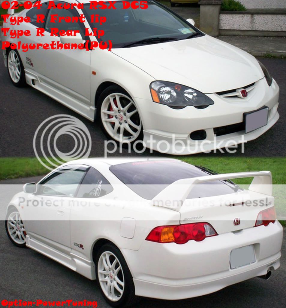 02 04 Acura RSX Type R Front Lip + Type R Rear Lip Body kit PU DC5 JDM 