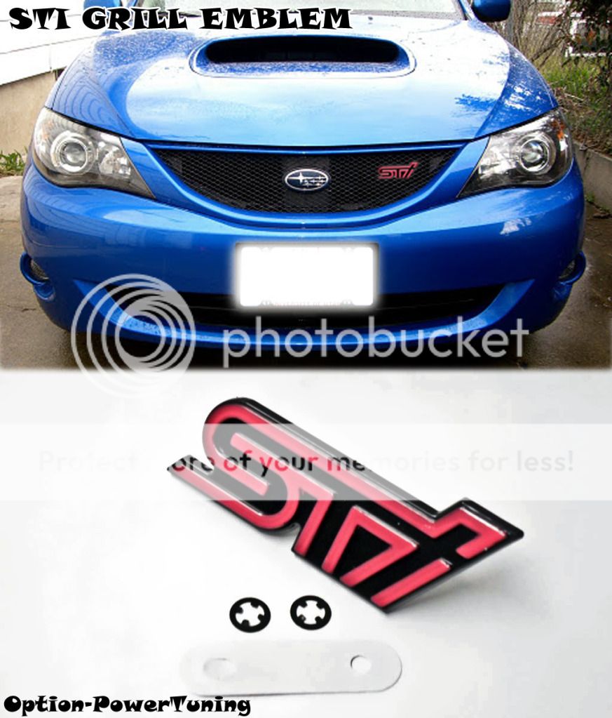 STI Grill Emblem Badge Impreza GDB WRX GC8 Subaru New
