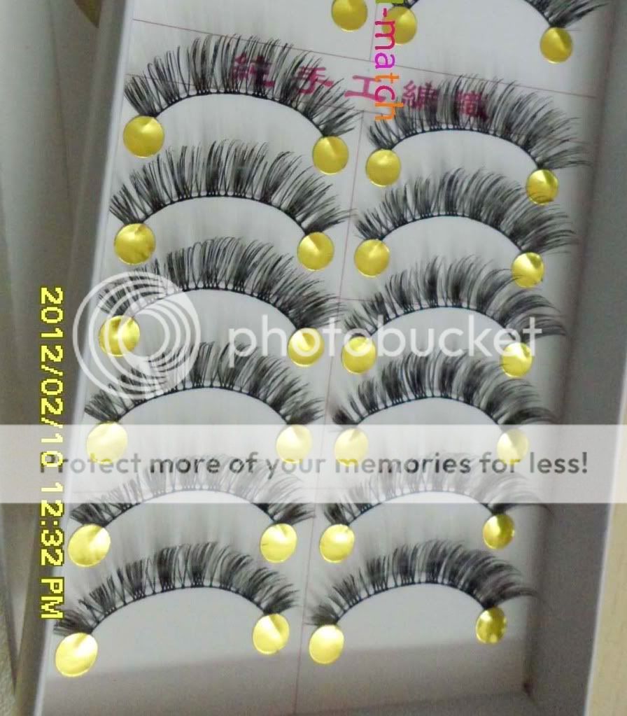 10PAIRS Beauty Fashion Black Cotton stems NATURAL FALSE EYELASHES FAKE 