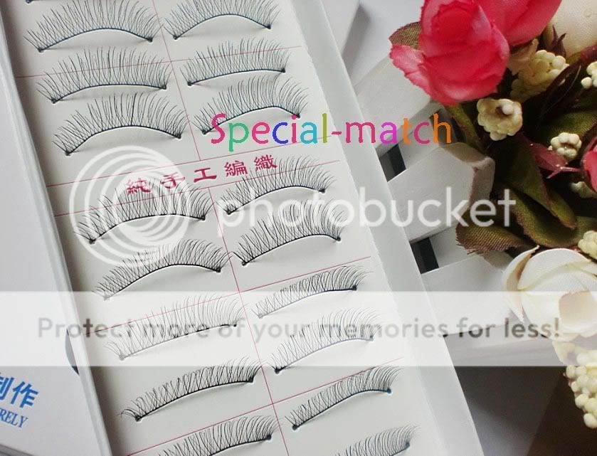 10 PAIRS Fashion NATURAL FALSE EYELASHES FAKE EYELASH  