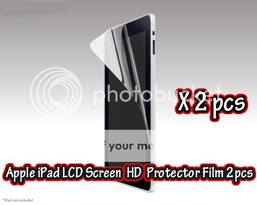 HD LCD Screen Protector Film Cover for Apple iPad 2 pcs  