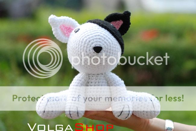 DOG PUPPY Crocheted Stuffed Handmade Doll Toy Animal Gift Birthday New 