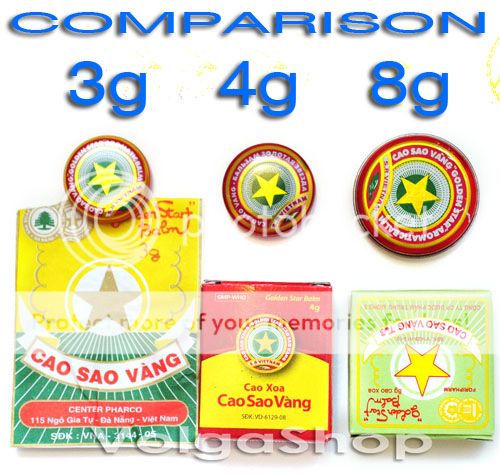 12 Boxes x 8 Grams   Vietnam Golden Star Balm   Natural Remedy